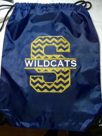 Wildcats Glitter Drawstring Backpack