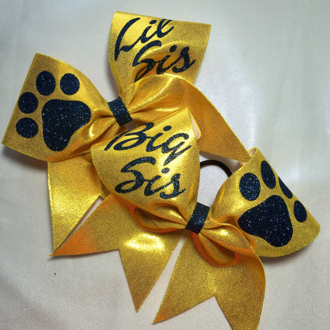 Big Sis/Lil Sis  or Best Friends Paw Bow set