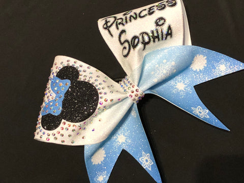 Mouse Head Frozen Themed Bow